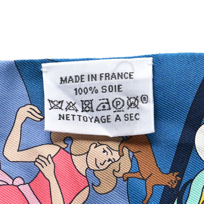 Hermes Silk Carres Volants Twilly Bleu Jaune Vif Multicolor 3 of 4