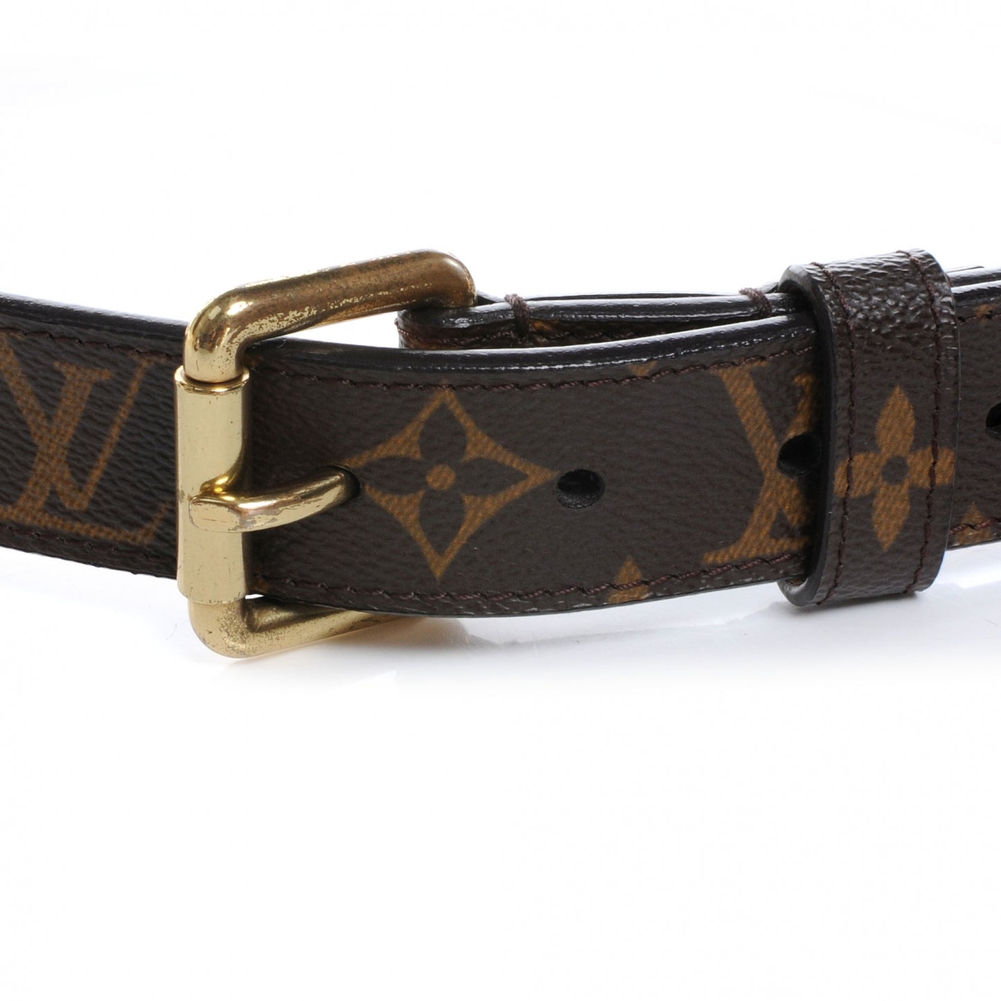 Monogram Belt Gold Buckle 90 36