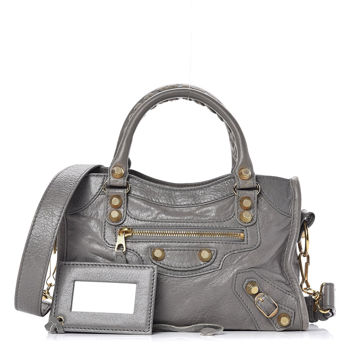 Agneau Giant 12 Gold Hardware Mini City Gris Pyrite