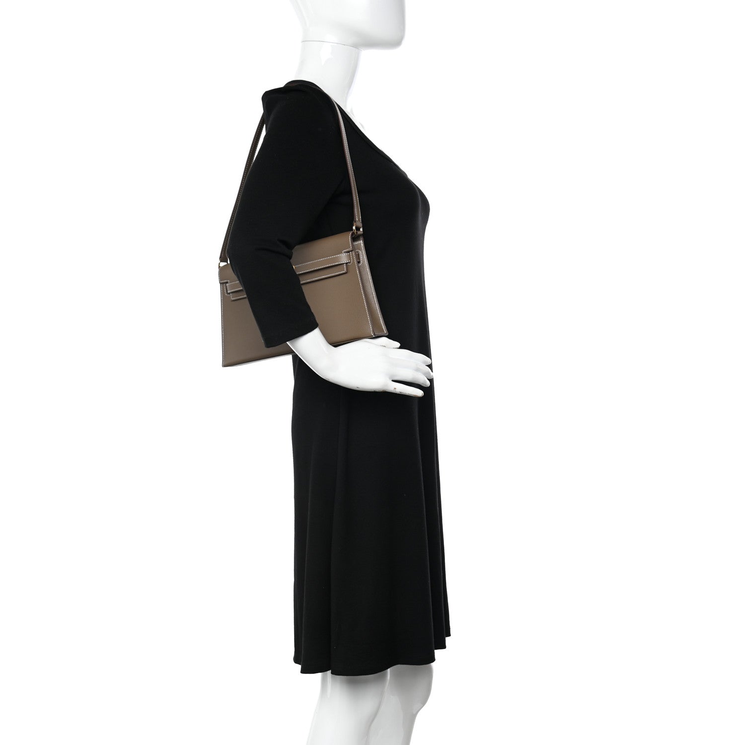 Hermes Madame Calfskin Kelly Elan Etoupe 2 of 11