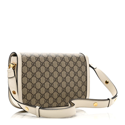 Gucci GG Supreme Monogram Horsebit 1955 Shoulder Bag Beige Mystic White 3 of 10