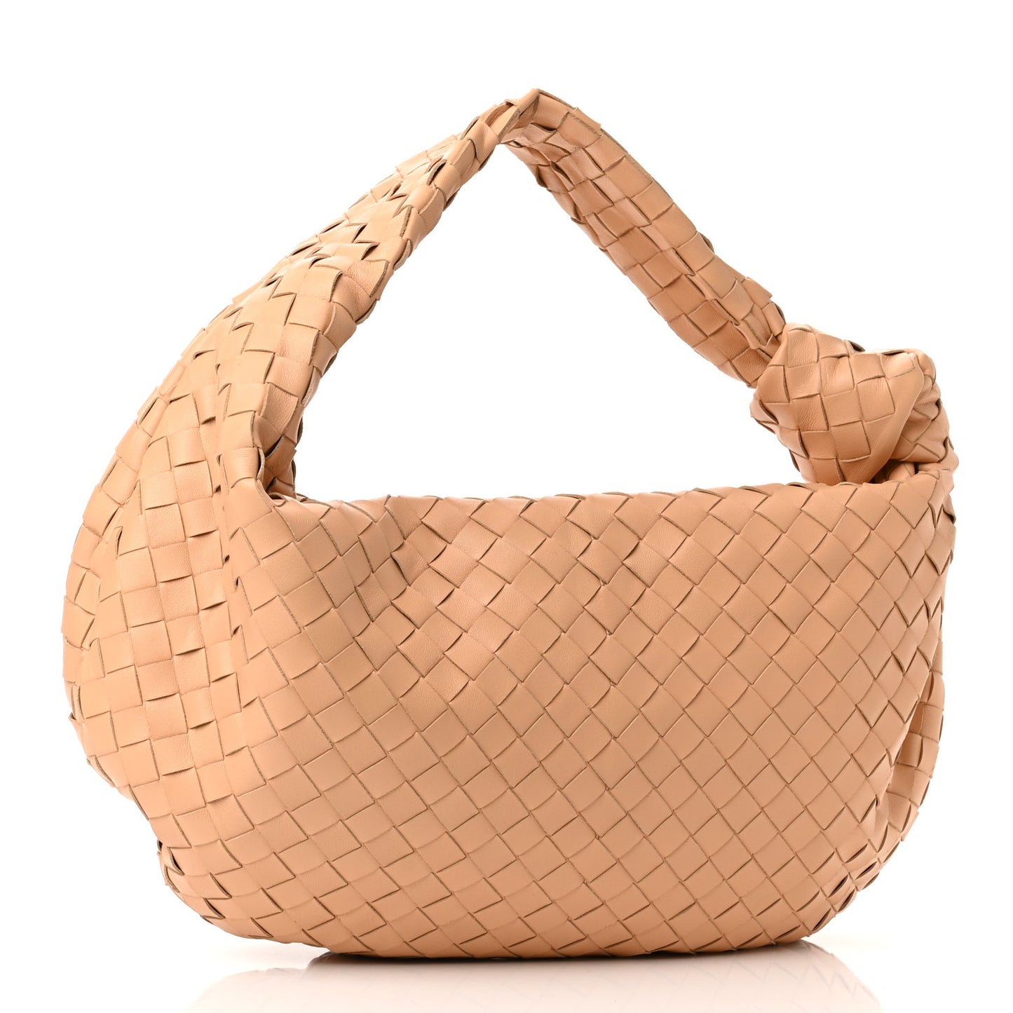 Nappa Intrecciato Small Jodie Hobo Almond