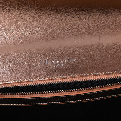 Christian Dior Metallic Ceramic Effect Deerskin Medium Diorama Flap Bag Gold 8 of 12