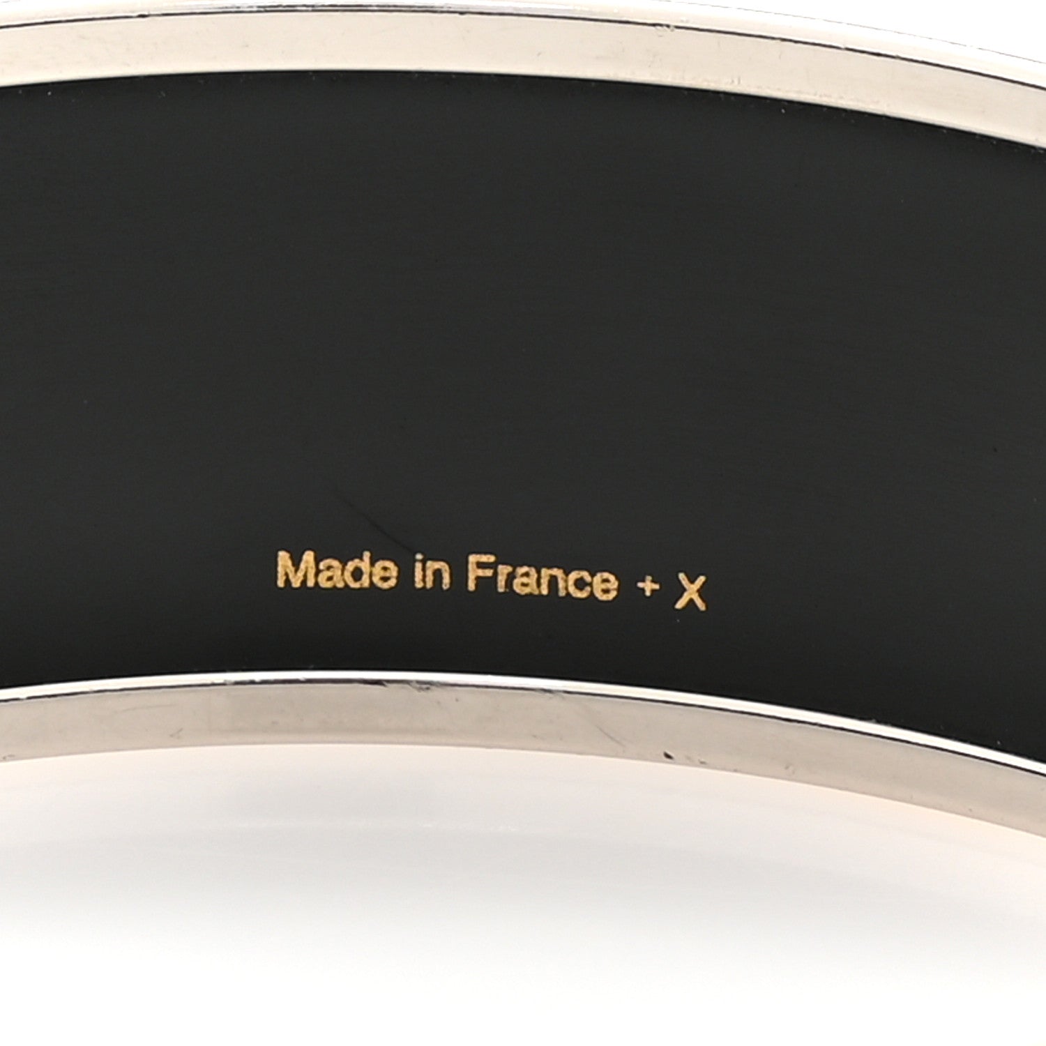 Hermes Enamel Printed Wide Grand Apparat Bracelet Black 4 of 5
