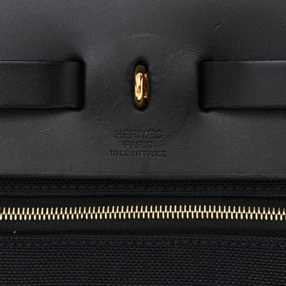 Hermes Toile Vache Calfskin Herbag 39 MM Black 8 of 15