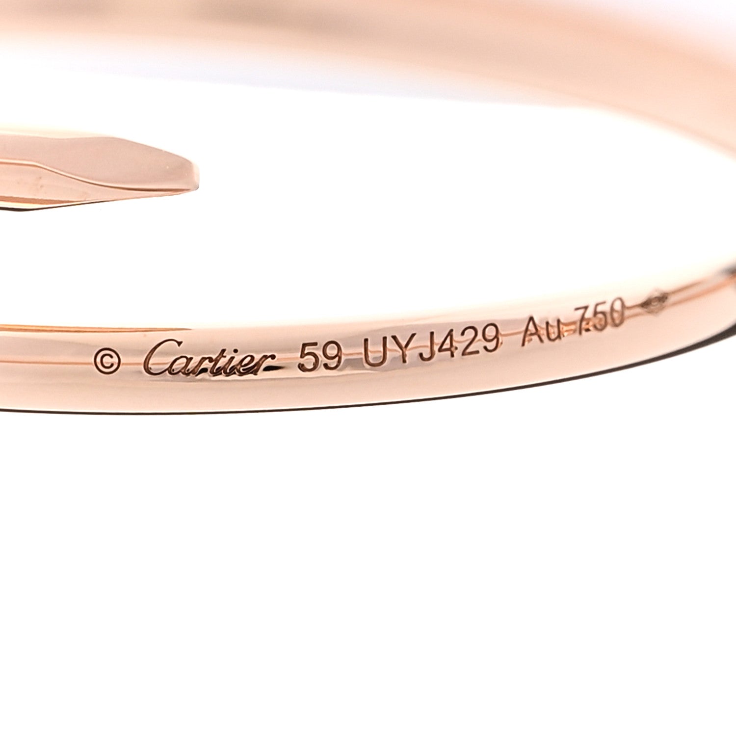 Cartier 18K Pink Gold Small Juste Un Clou Ring 59 8.75 5 of 5