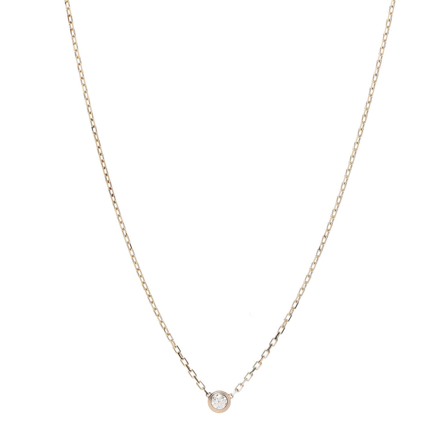 18K Pink Gold Diamond SM D'Amour Pendant Necklace