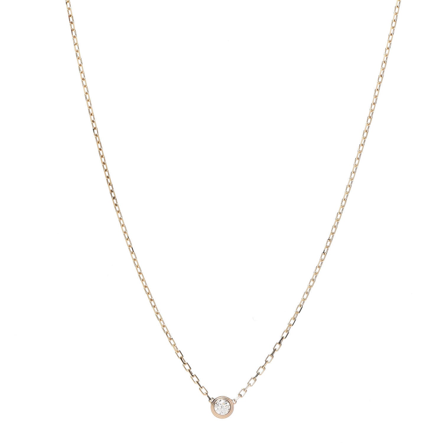 Cartier 18K Pink Gold Diamond SM D'Amour Pendant Necklace 1 of 6