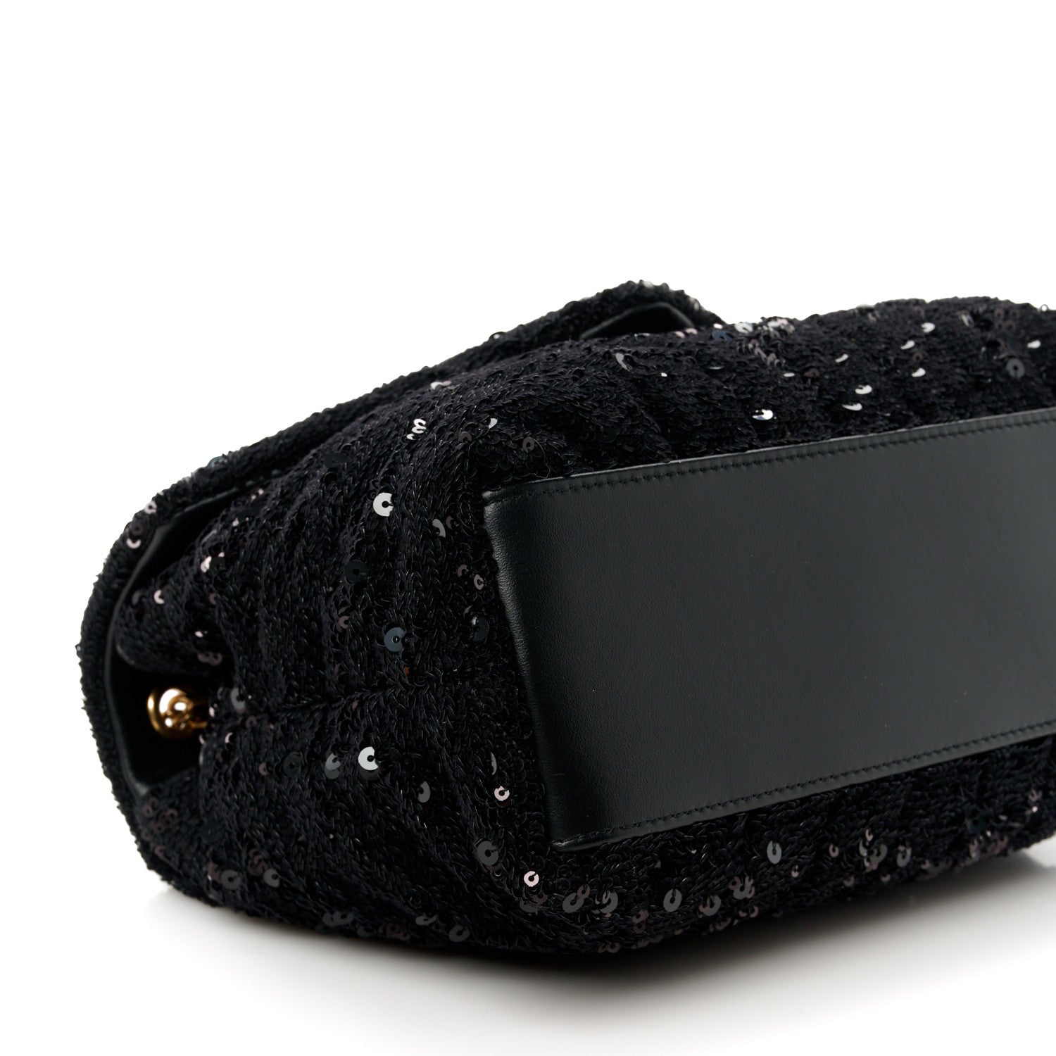 Saint Laurent Sequin Y Quilted Monogram Small Loulou Chain Satchel Black 10 of 11