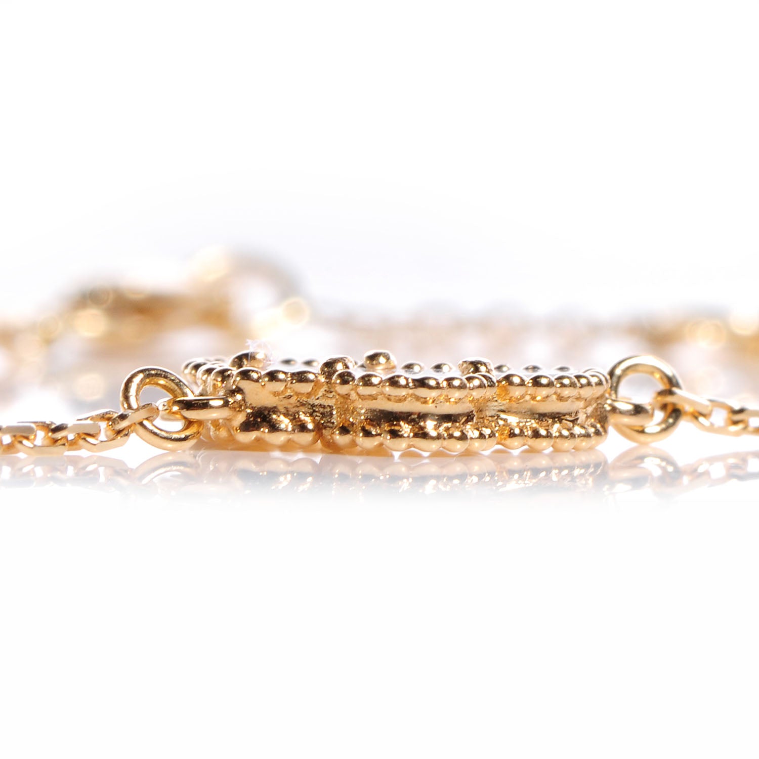 Van Cleef & Arpels 18K Yellow Gold Mother of Pearl Sweet Alhambra Butterfly Bracelet 3 of 9