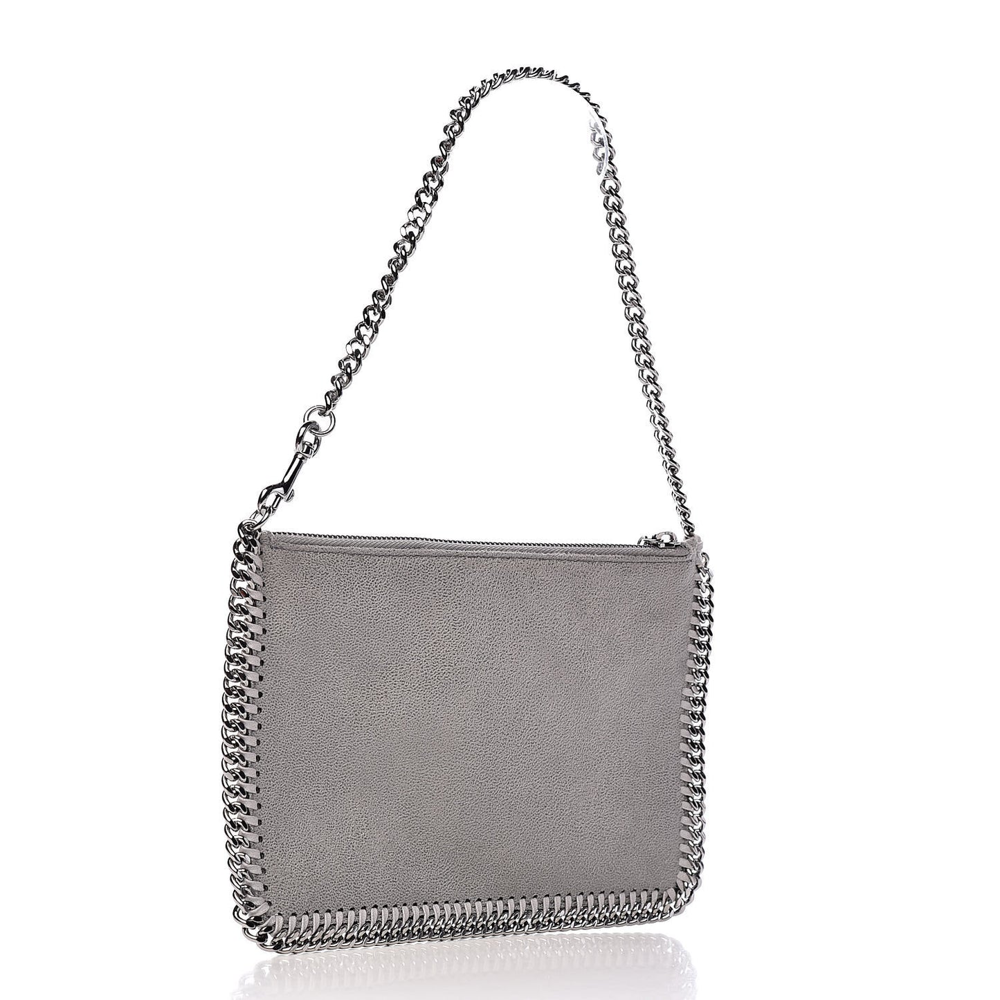 Shaggy Deer Falabella Clutch Light Grey