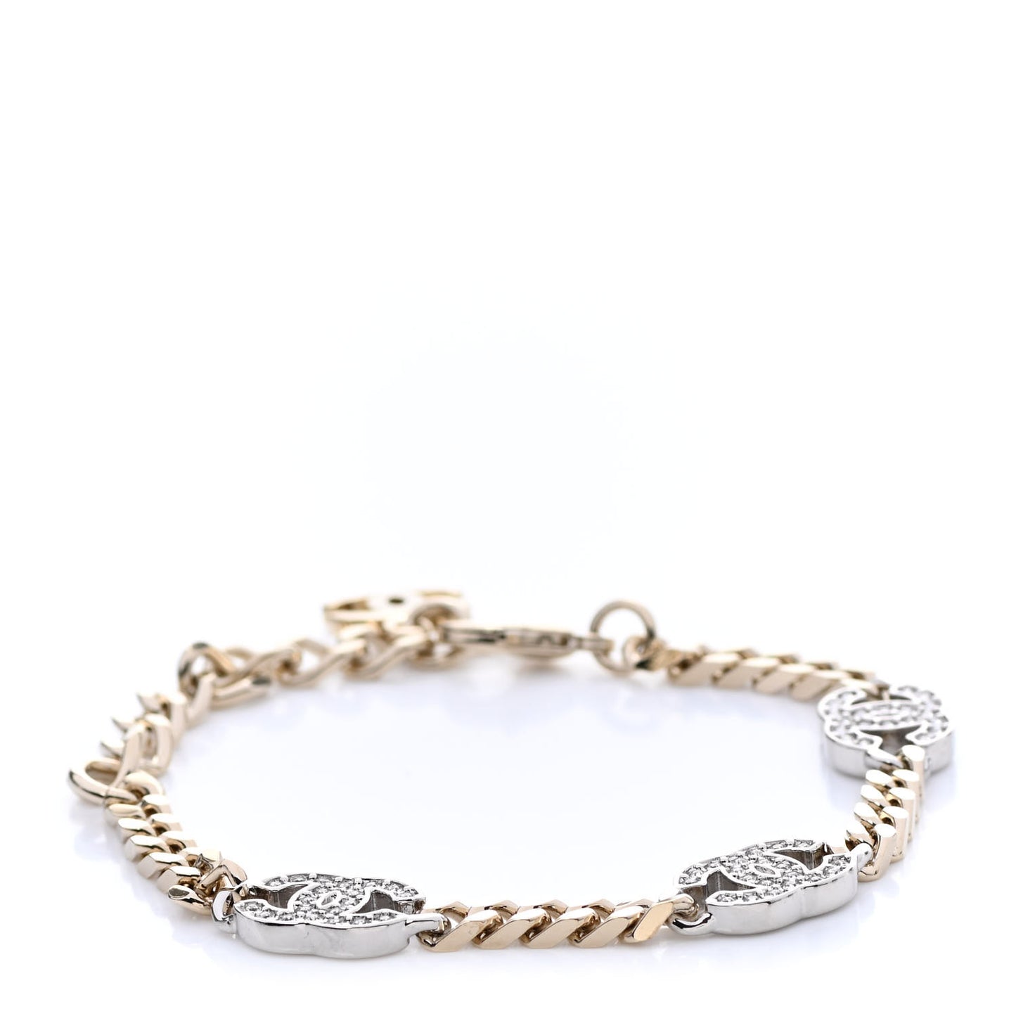 Crystal CC Chain Bracelet Gold Silver