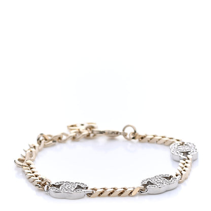Chanel Crystal CC Chain Bracelet Gold Silver 1 of 4