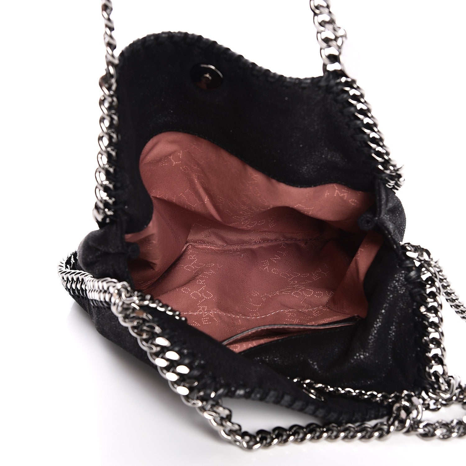 Stella McCartney Shaggy Deer Mini Falabella Fold Over Tote Black 5 of 6