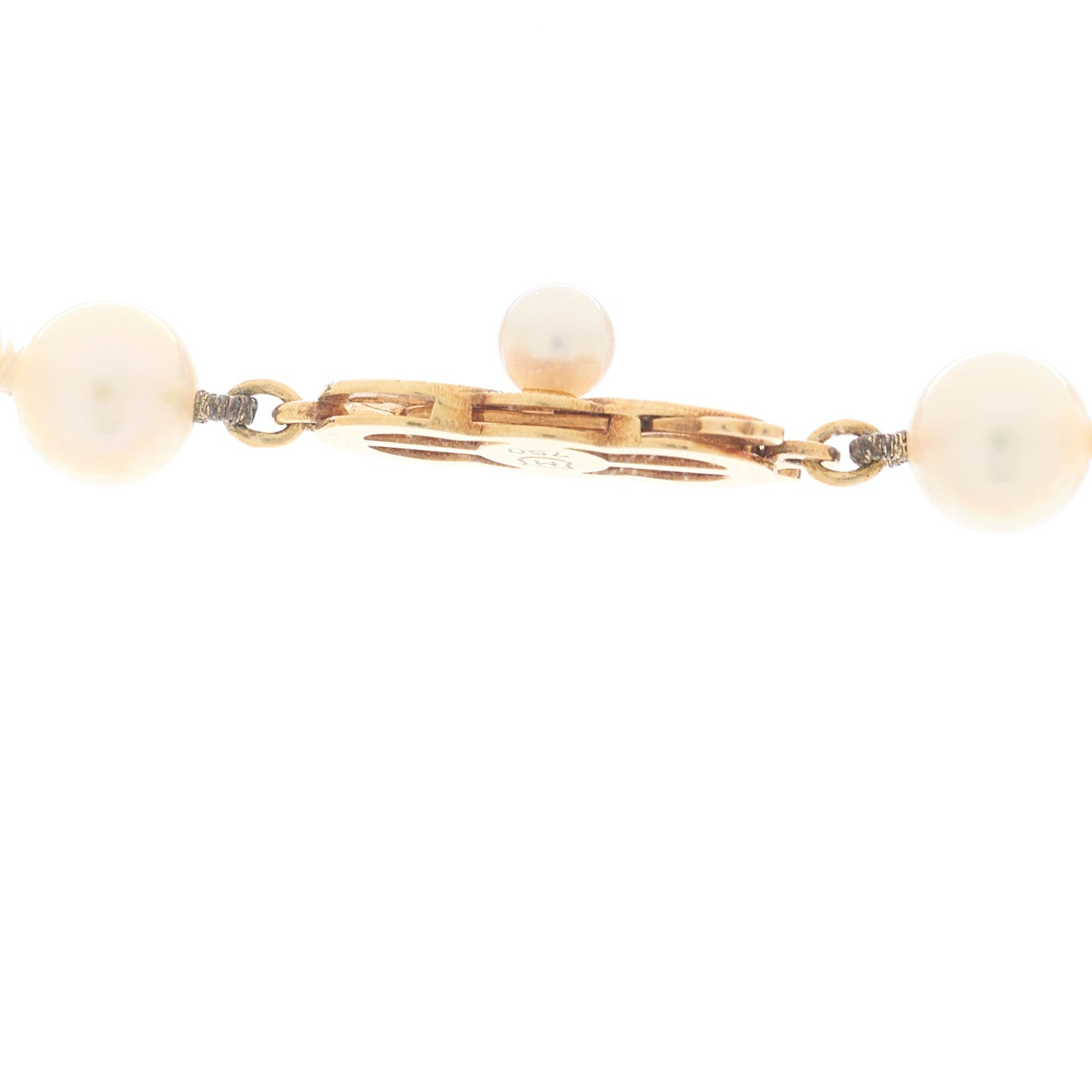 Mikimoto 18K Yellow Gold Akoya Pearl 6.5-7mm Necklace 41" 3 of 5