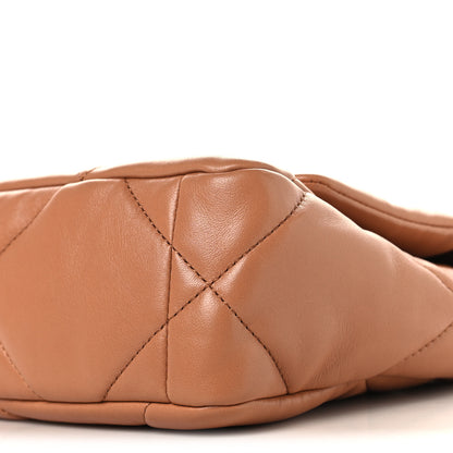 Chanel Lambskin Quilted Medium Chanel 19 Flap Brown 10 of 11