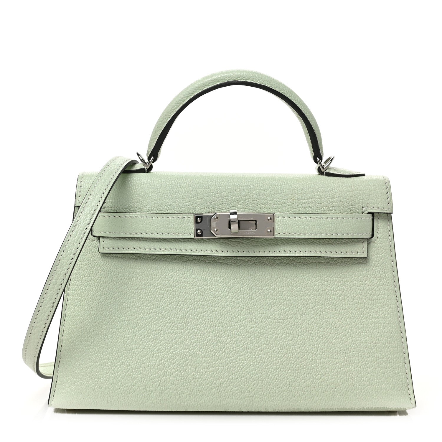Hermes Chevre Mysore Mini Kelly Sellier 20 Vert Fizz 1 of 8
