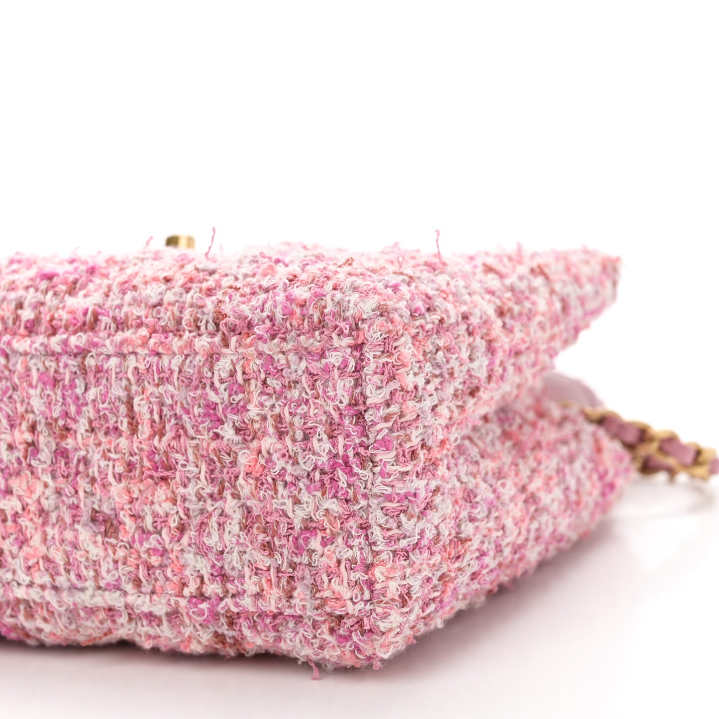 Tweed Quilted Nano Kelly Shopper Pink