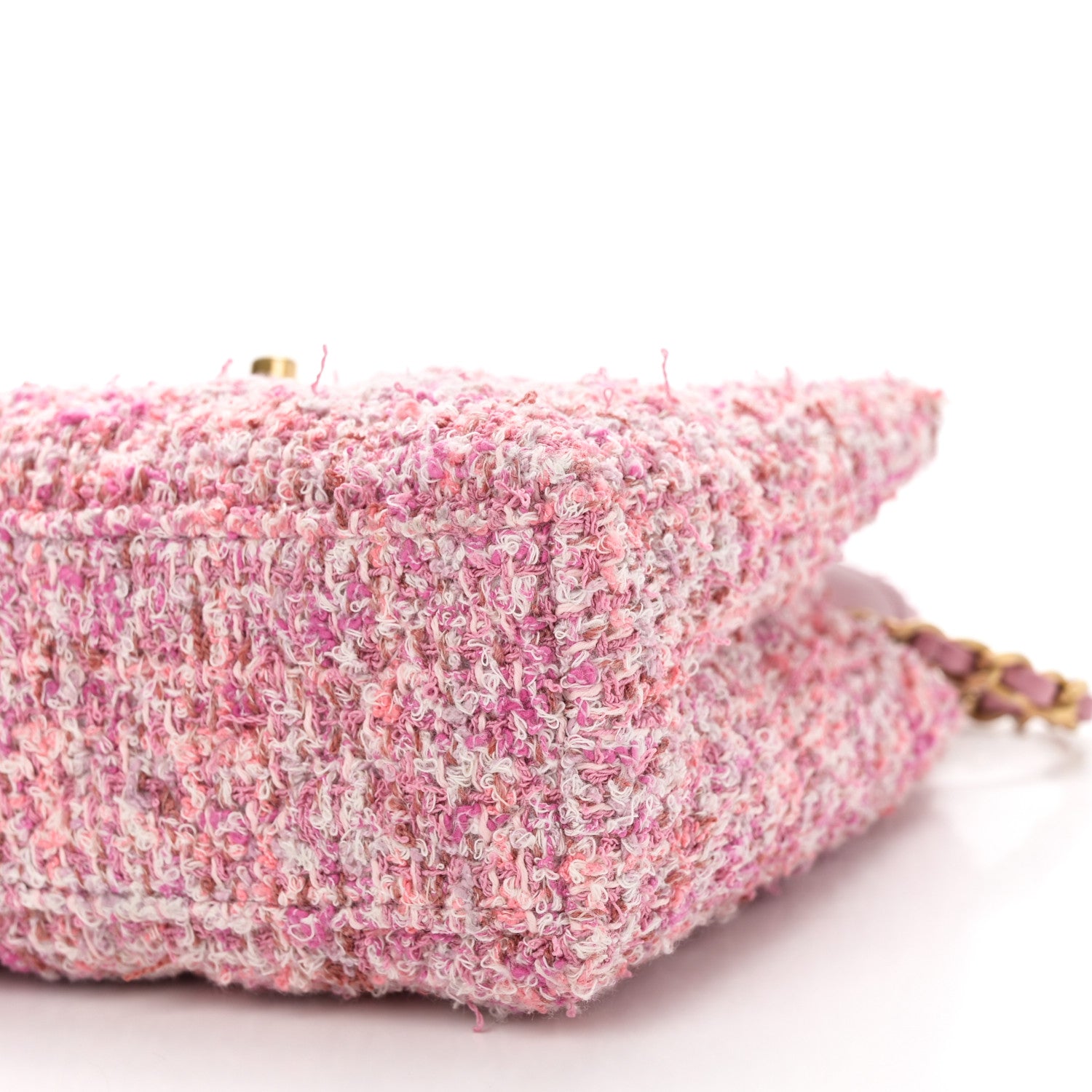 Chanel Tweed Quilted Nano Kelly Shopper Pink 10 of 11