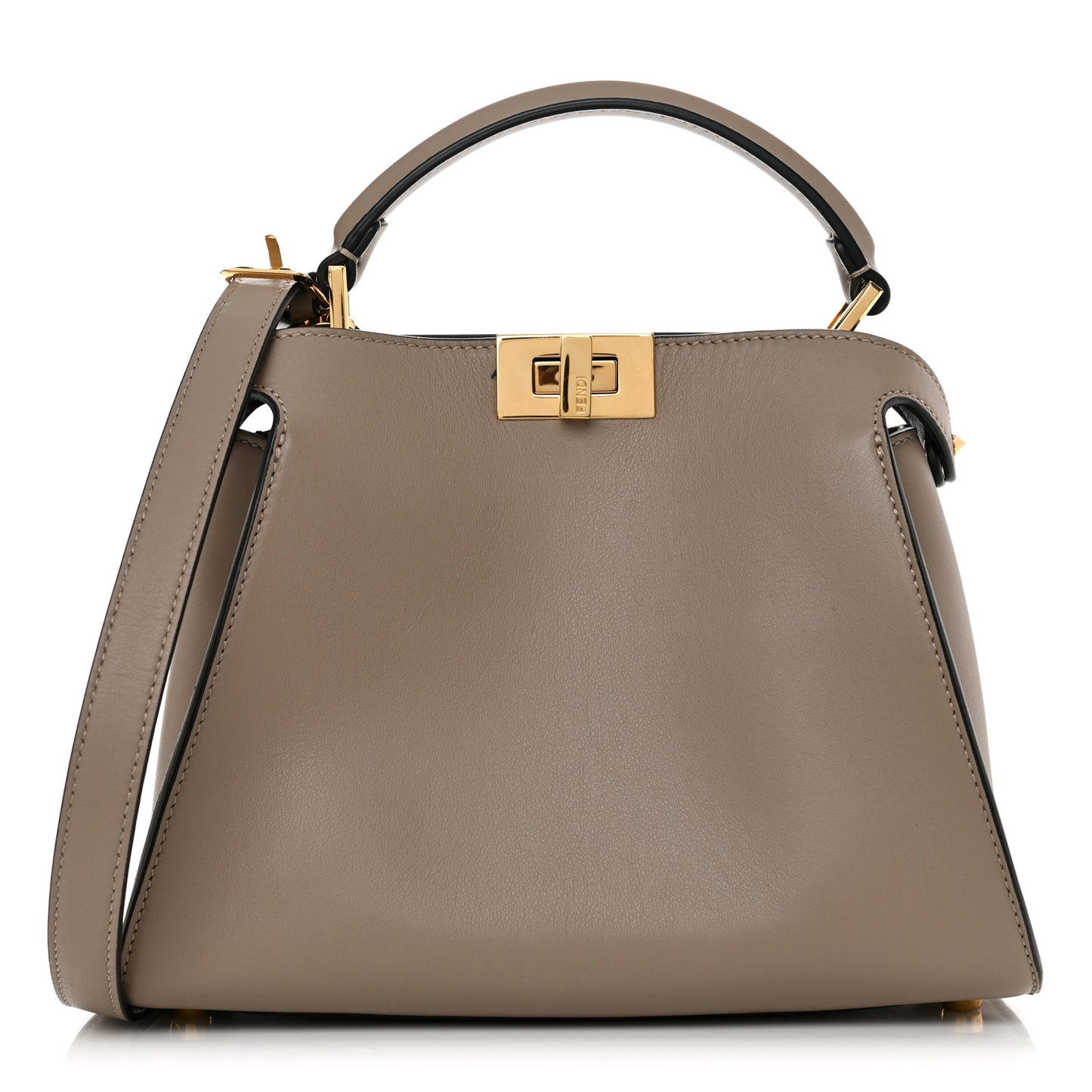 Vitello Tahiti Burro Medium Peekaboo Iconic Essentially Satchel Tortora Black