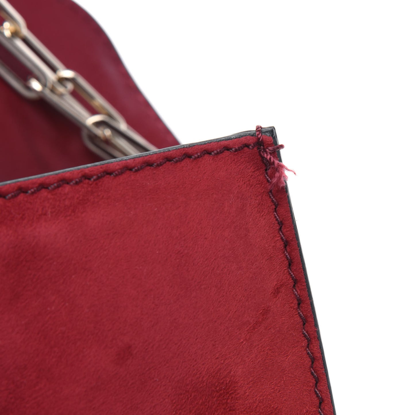 Suede Panther Shoulder Bag Red