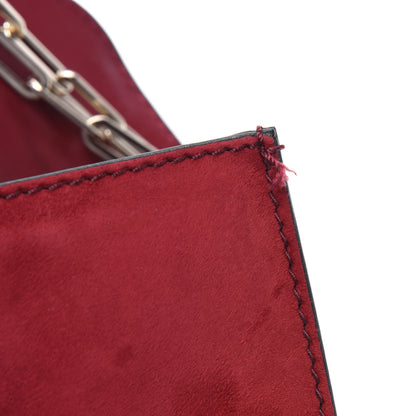 Valentino Garavani Suede Panther Shoulder Bag Red 16 of 17