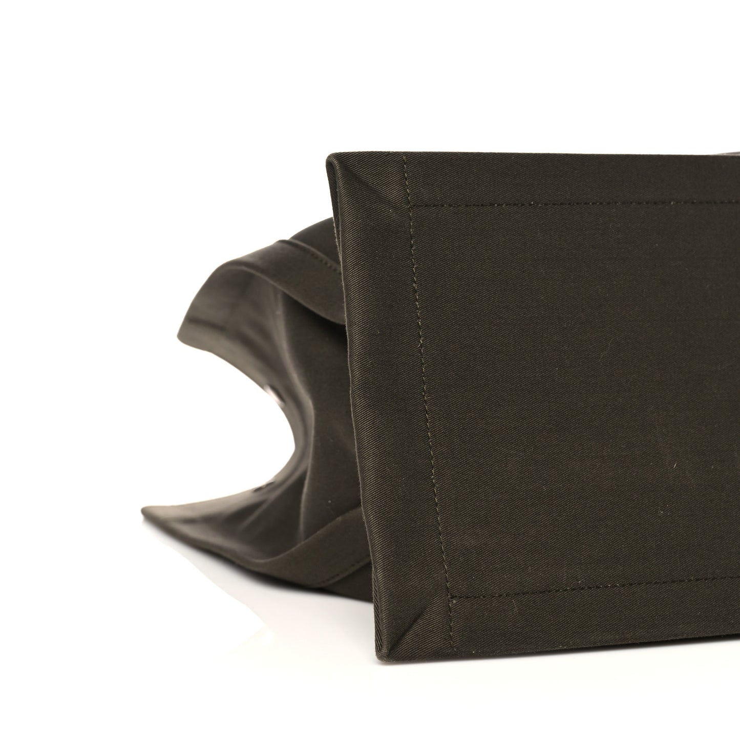 Linen Calfskin Rive Gauche Tote Khaki