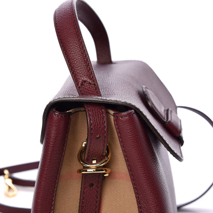 Burberry Derby Calfskin House Check Small Camberley Mahogany Red 23 of 26