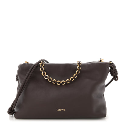 Loewe Mellow Nappa Medium Donut Chain Flamenco Knot Clutch Dark Burgundy 1 of 11