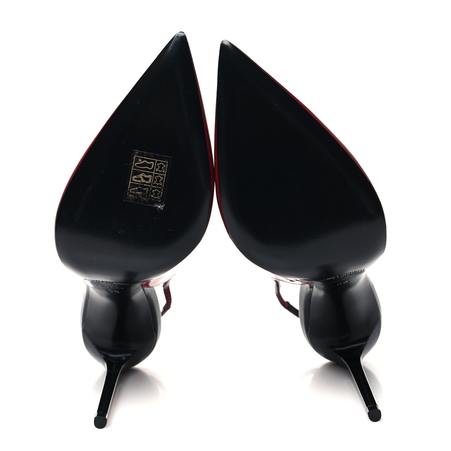 Saint Laurent Patent Calfskin Zoe 105 Slingback Pump 38 Red 5 of 9
