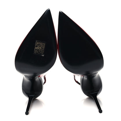 Saint Laurent Patent Calfskin Zoe 105 Slingback Pump 38 Red 5 of 9