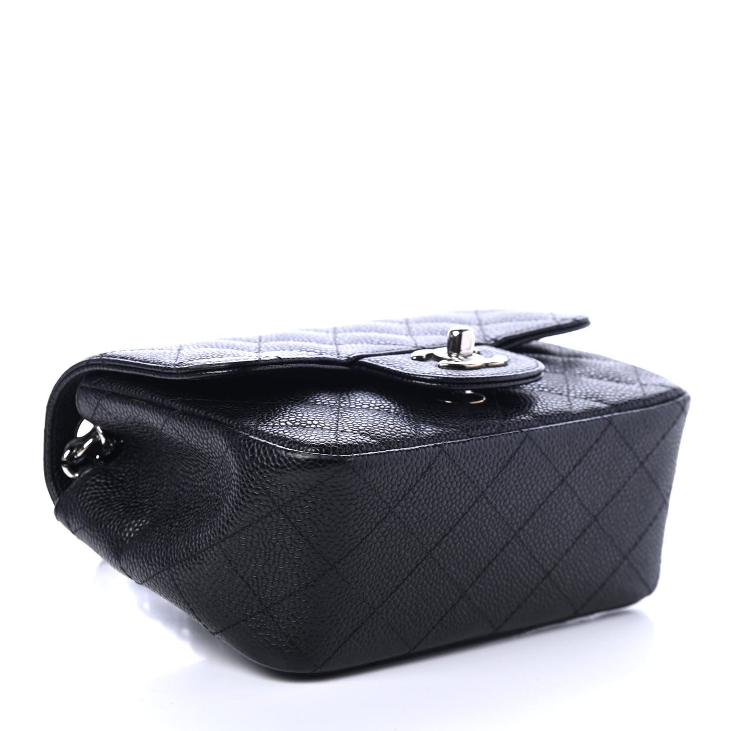 Caviar Quilted Mini Square Flap Black