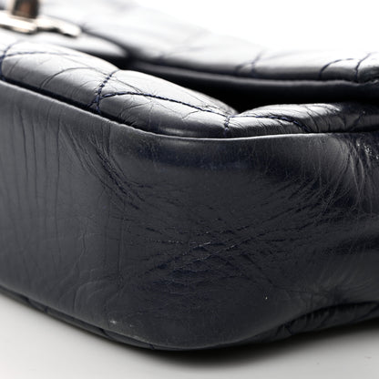 Chanel Glazed Calfskin Quilted Medium Duo Color Flap Blue 10 of 10