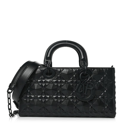 Christian Dior Calfskin Cannage Diamond Medium Lady D-Joy Black 1 of 8