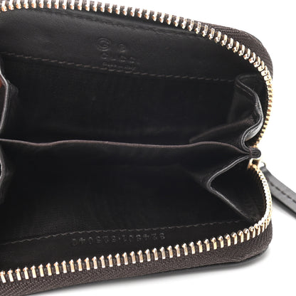 Gucci Guccissima Zip Around Coin Purse Wallet Dark Brown 5 of 8