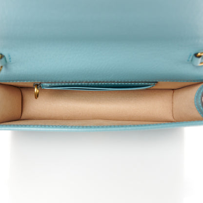 Gucci Textured Dollar Calfskin Mini Diana Chain Bag Dusty Azure 5 of 10