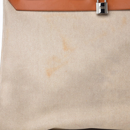 Hermes Toile Vache Calfskin Herbag 40 GM Natural 15 of 29