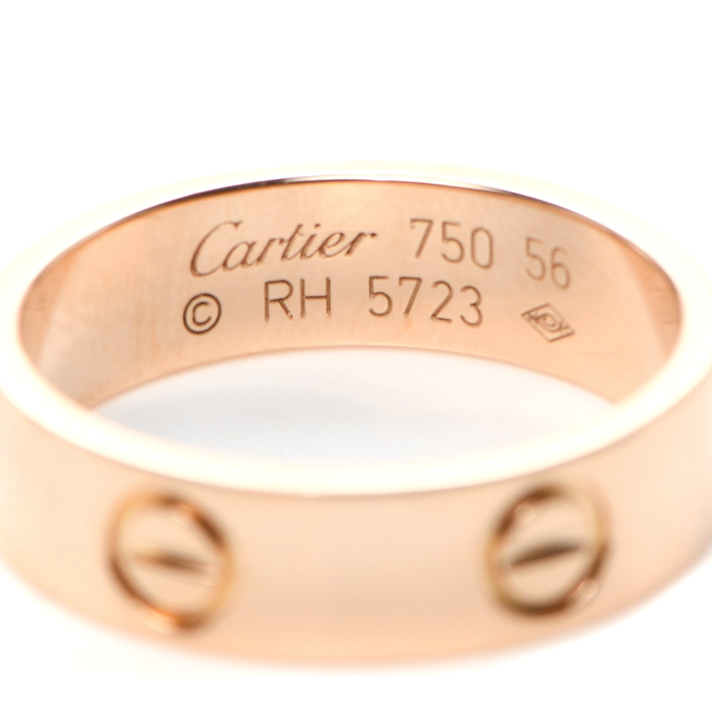 18K Pink Gold 5.5mm LOVE Ring 56 7.5