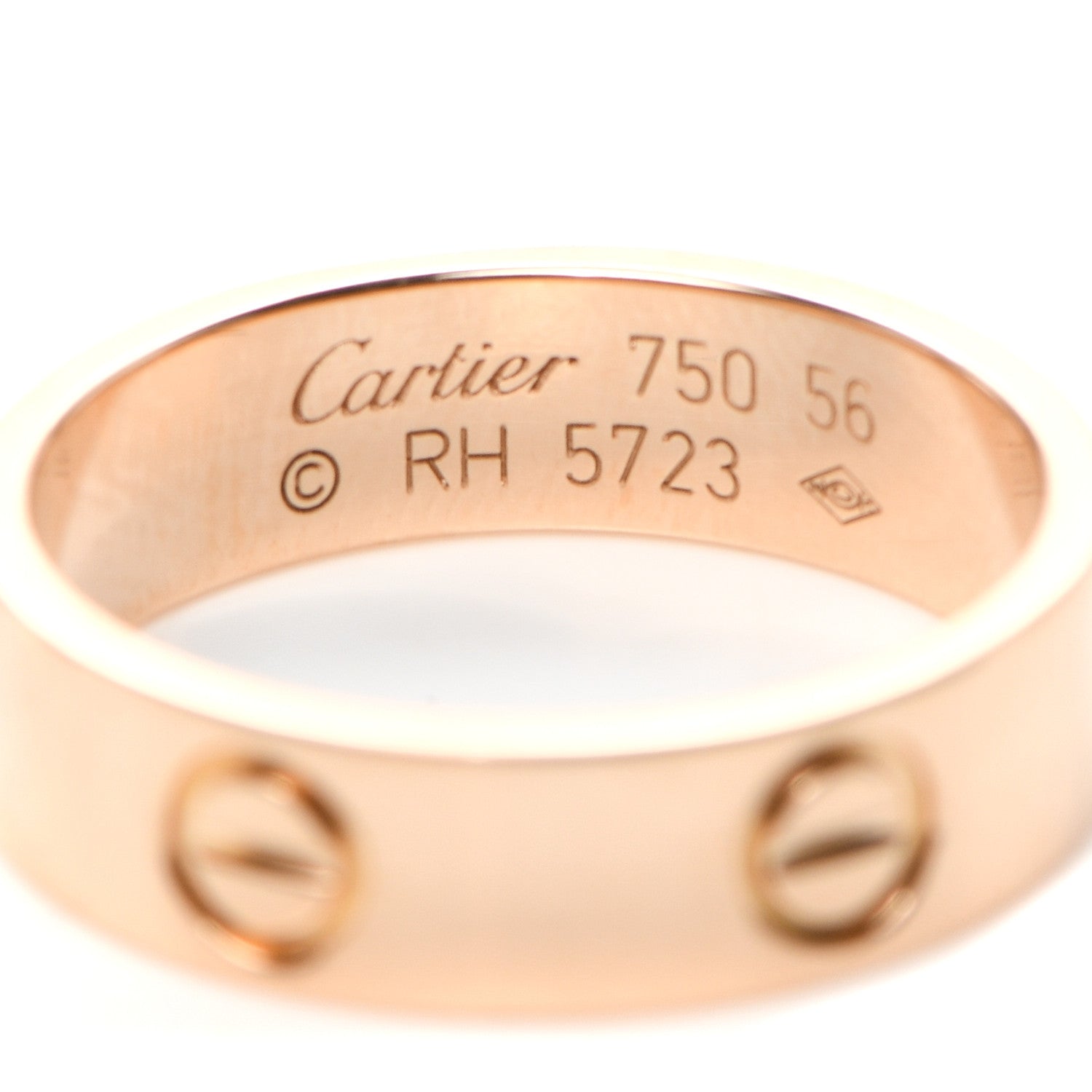 Cartier 18K Pink Gold 5.5mm LOVE Ring 56 7.5 4 of 4