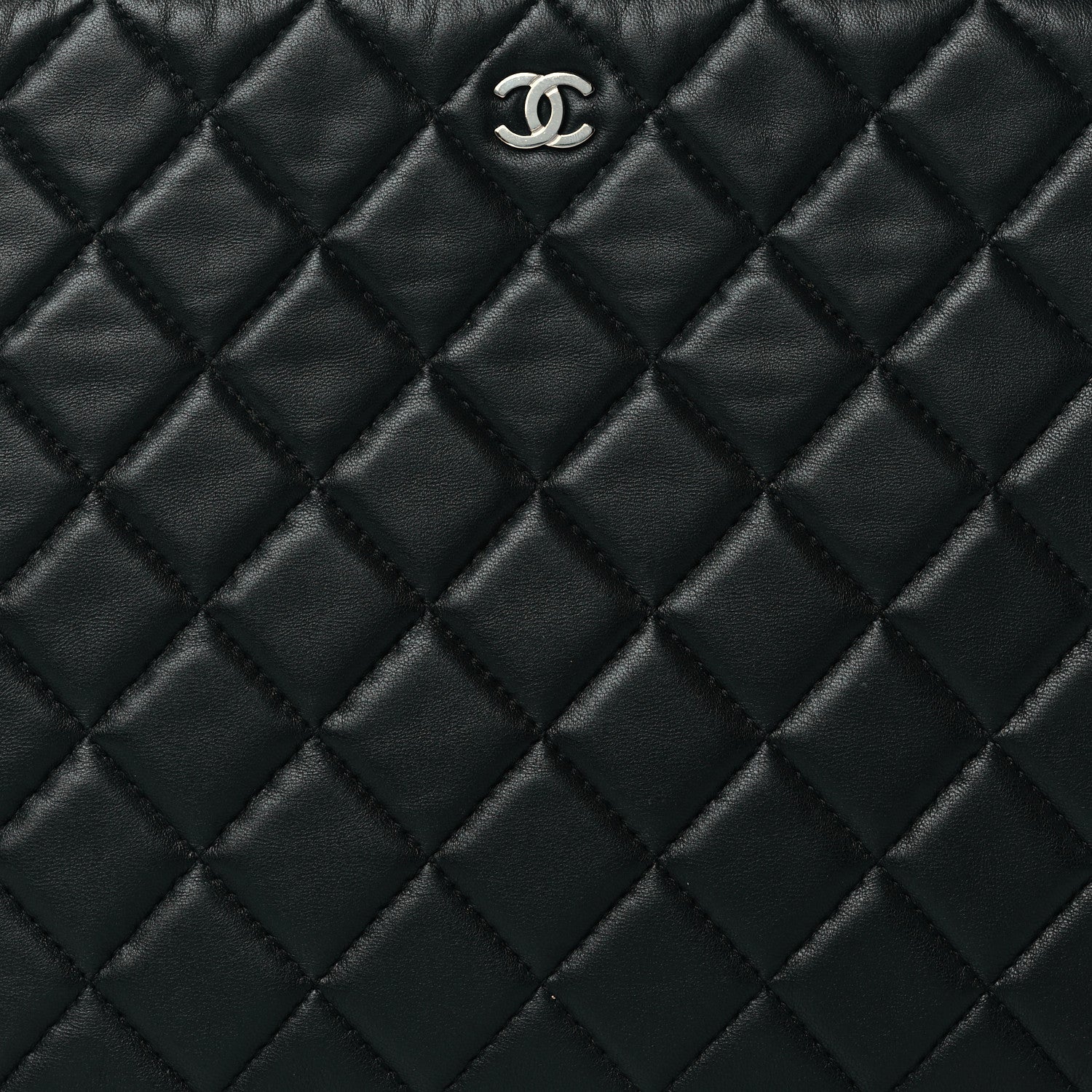 Chanel Lambskin Quilted Medium Cosmetic Case Black 8 of 11