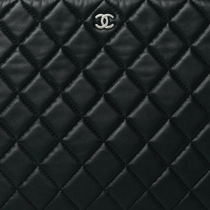 Chanel Lambskin Quilted Medium Cosmetic Case Black 8 of 11