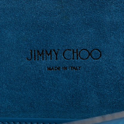 Jimmy Choo Calfskin Lockett Envelope Clutch Robot Blue 6 of 10
