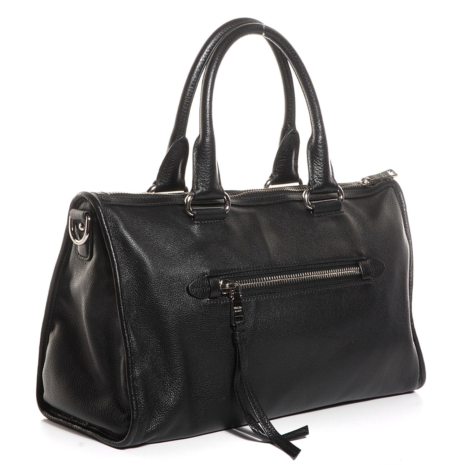 Prada Vitello Daino Tote Nero Black 3 of 11