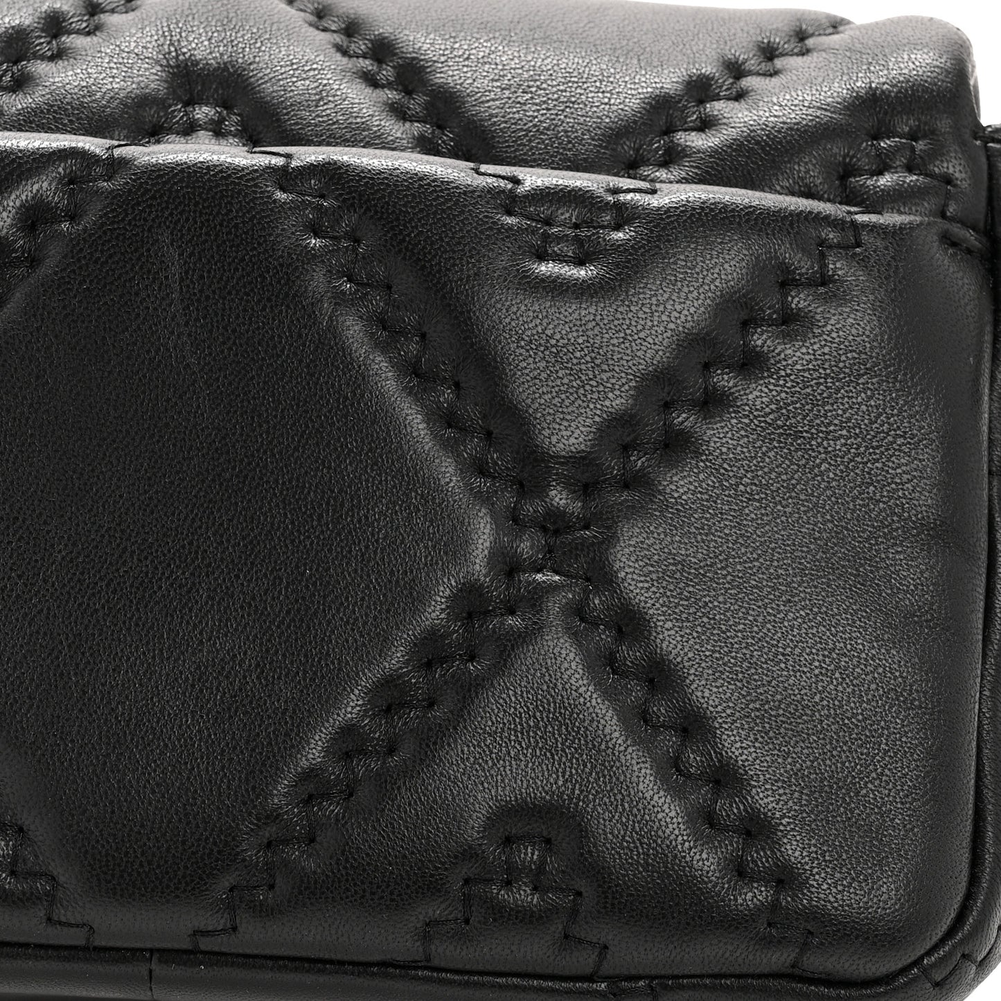 Calfskin Quilted J Marc Shoulder Bag Black