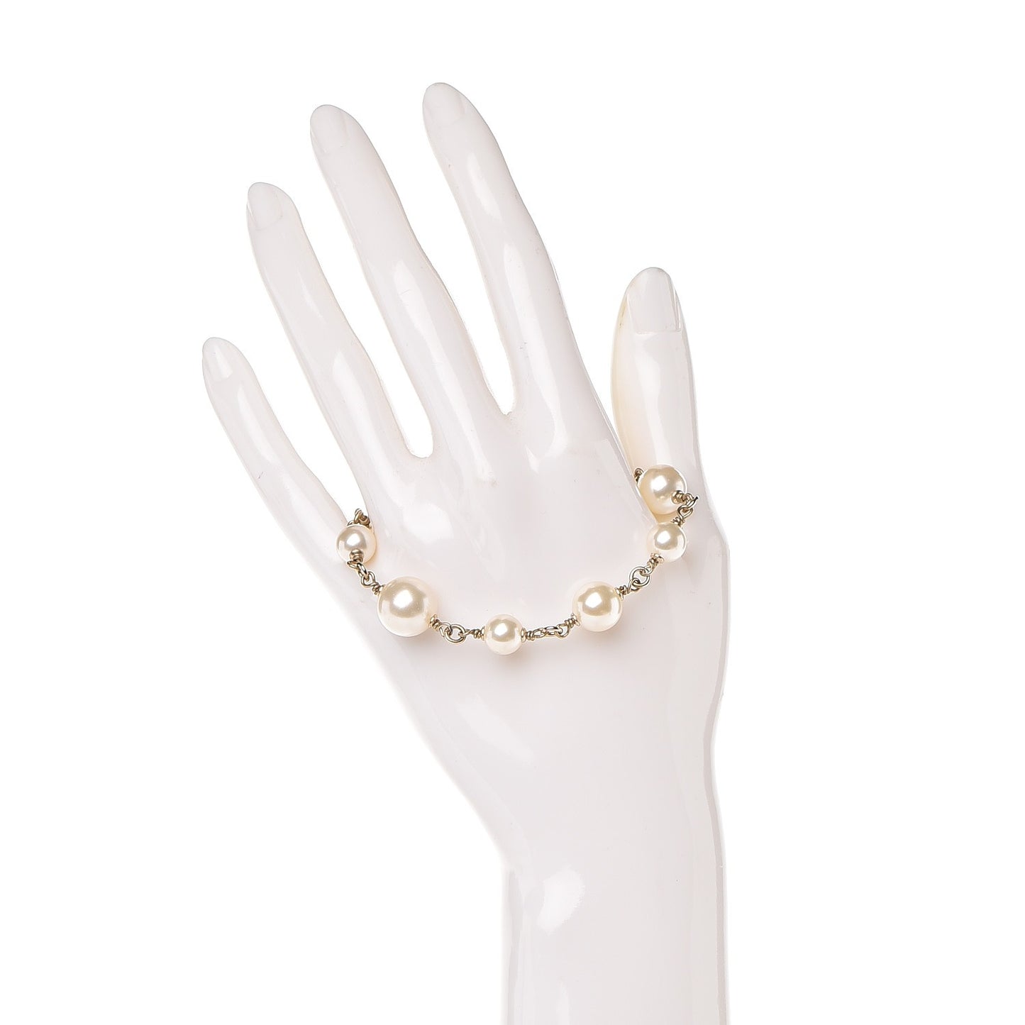 Pearl CC Bracelet Gold