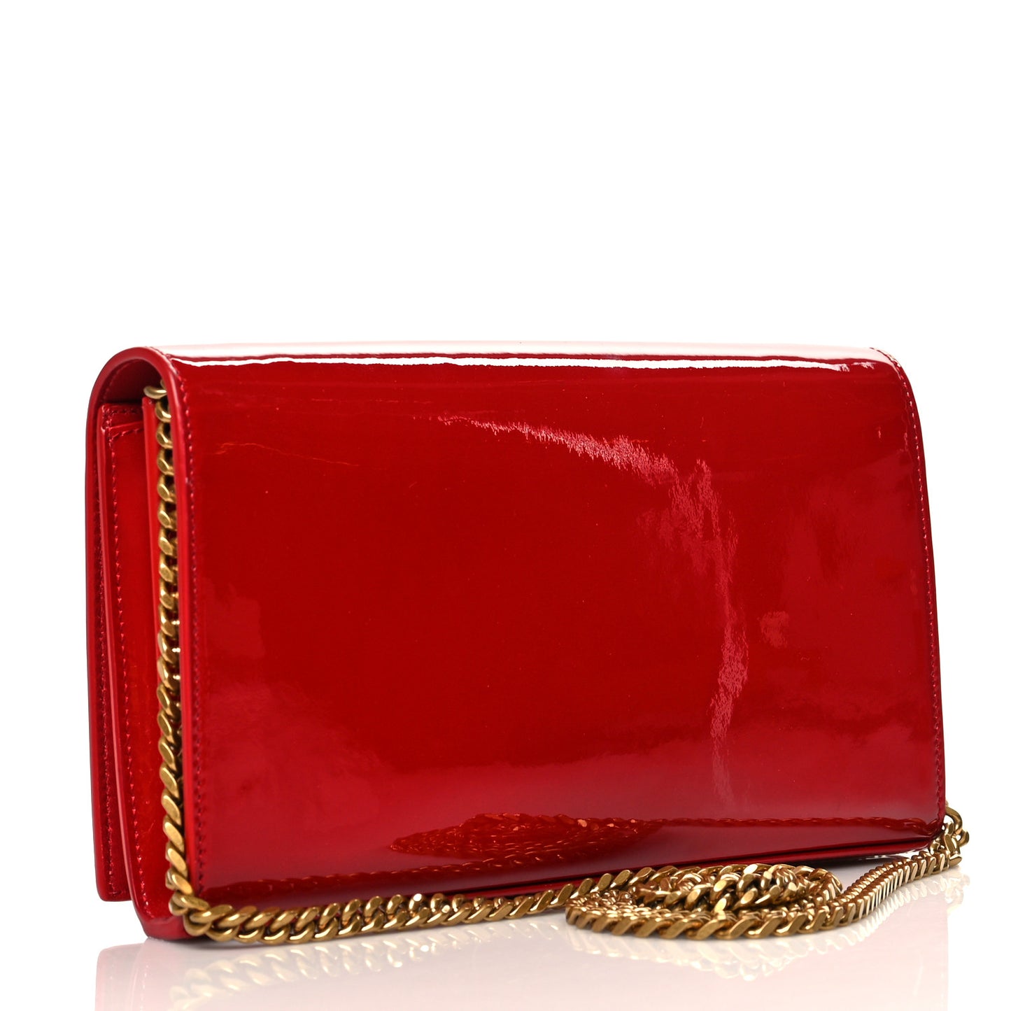 Patent Calfskin Monogram Kate Wallet On Chain Rouge Eros