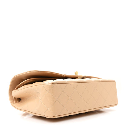 Chanel Caviar Quilted Medium Double Flap Beige 4 of 10