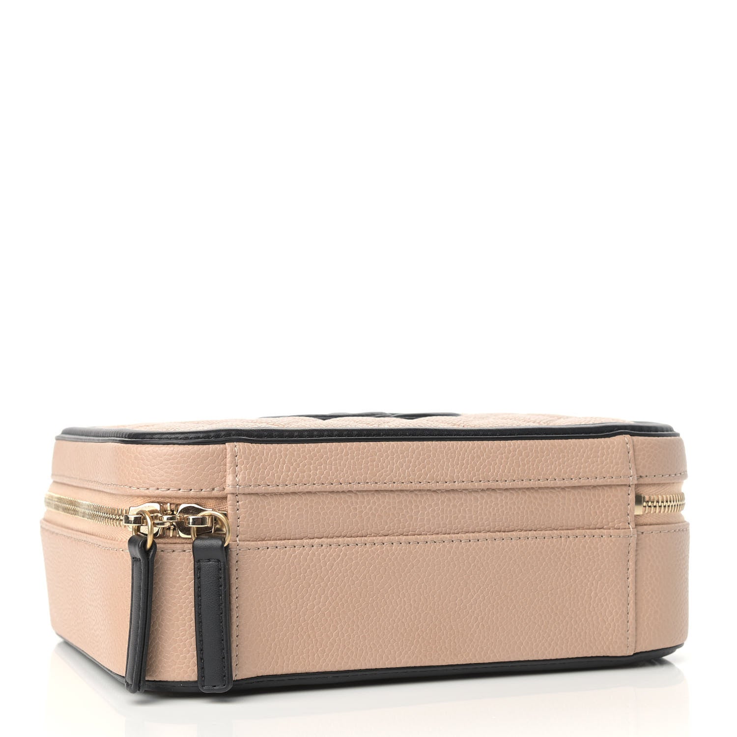 Chanel Caviar Quilted Medium CC Filigree Vanity Case Beige Black 4 of 9