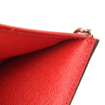 Louis Vuitton Damier Ebene Victorine Wallet Red 9 of 10