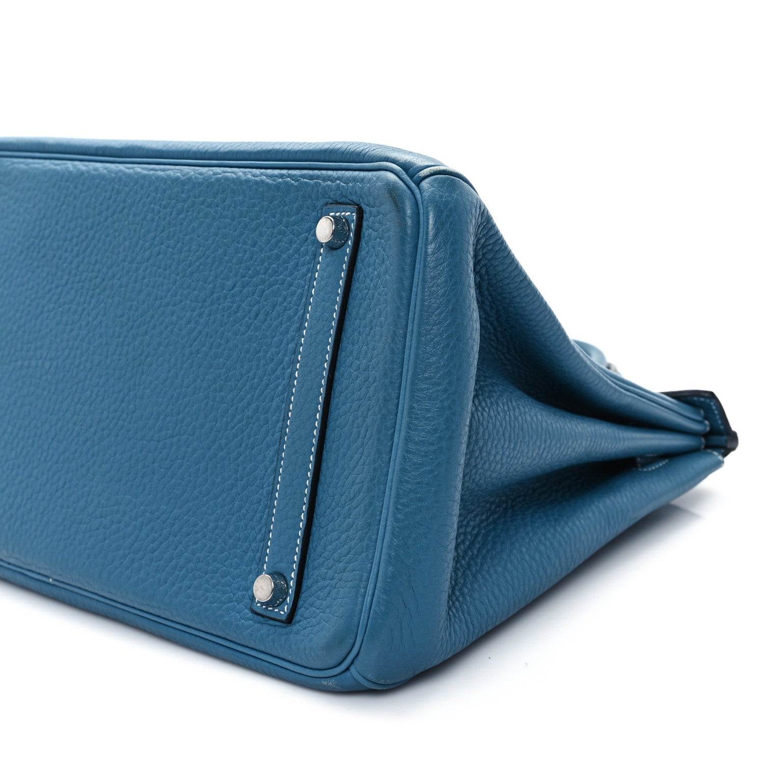 Hermes Taurillon Clemence BIRKIN 35 Blue Jean 10 of 13